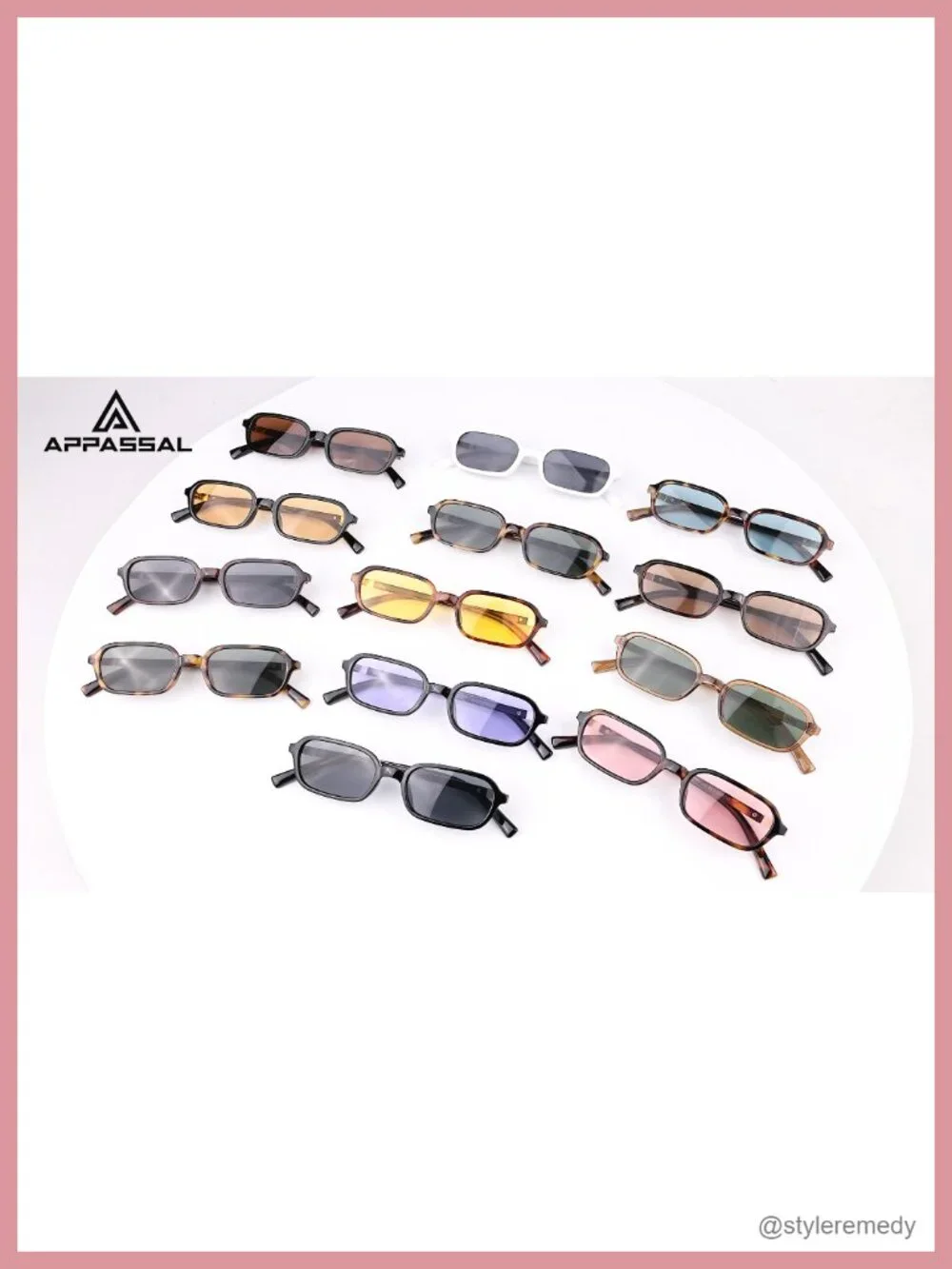 Retro Rectangular Small 90s Square Sunglasses UV400 Protection